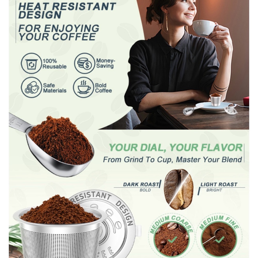 Reusable Stainless Steel Coffee Capsule - 2 Pack - Picture 8 of 9